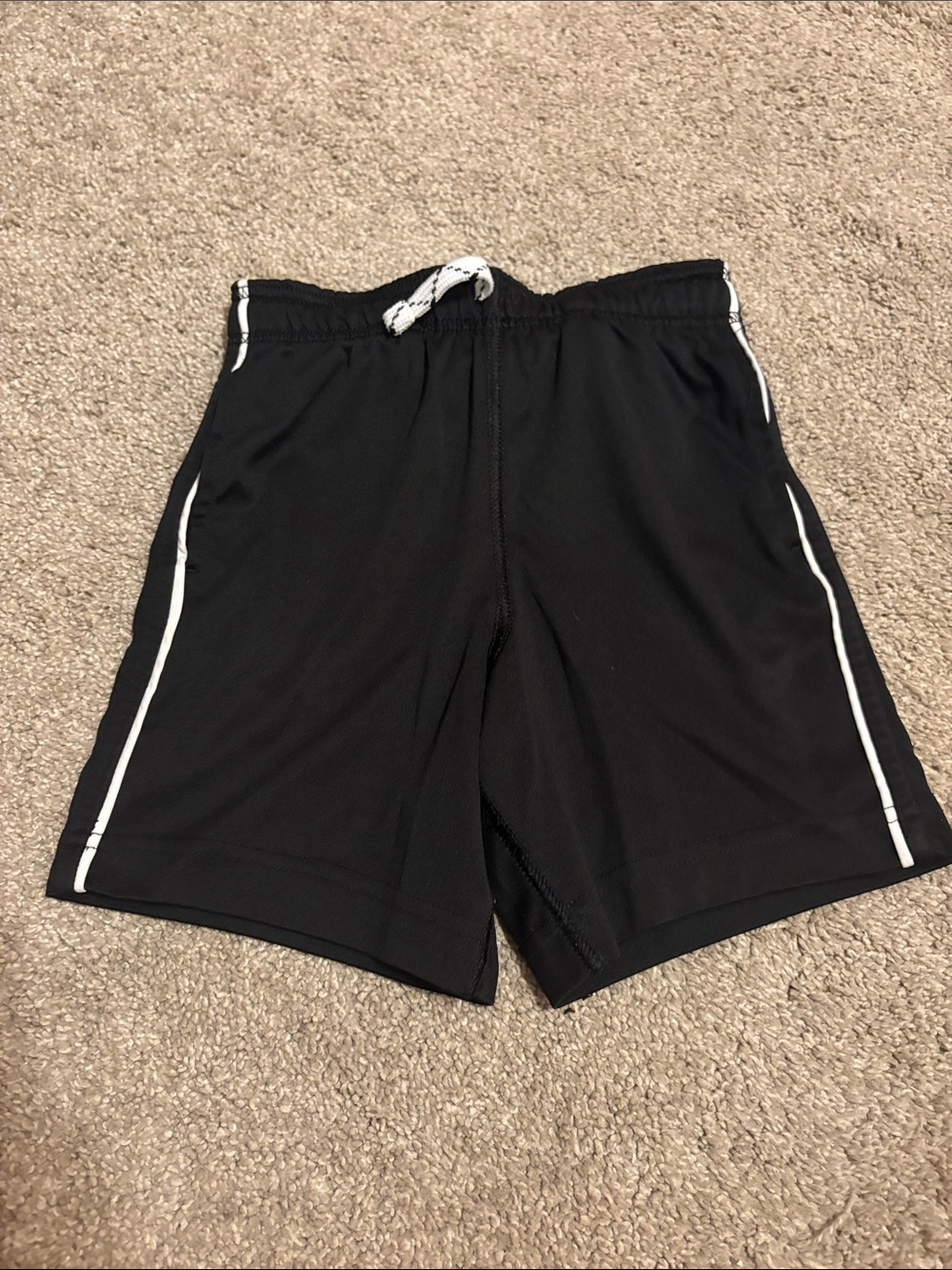 jumping beans Black Athletic Shorts with White Side Piping